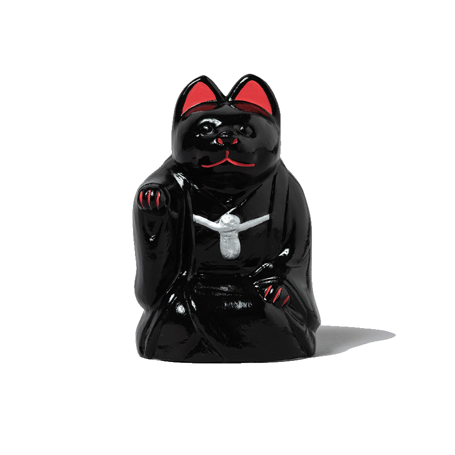 金運を招くラッキーキャット|TANKA 羽織黒猫(小・右手) – PASS THE 金運を招くラッキーキャット|TANKA 羽織黒猫(小・右手) – PASS THE