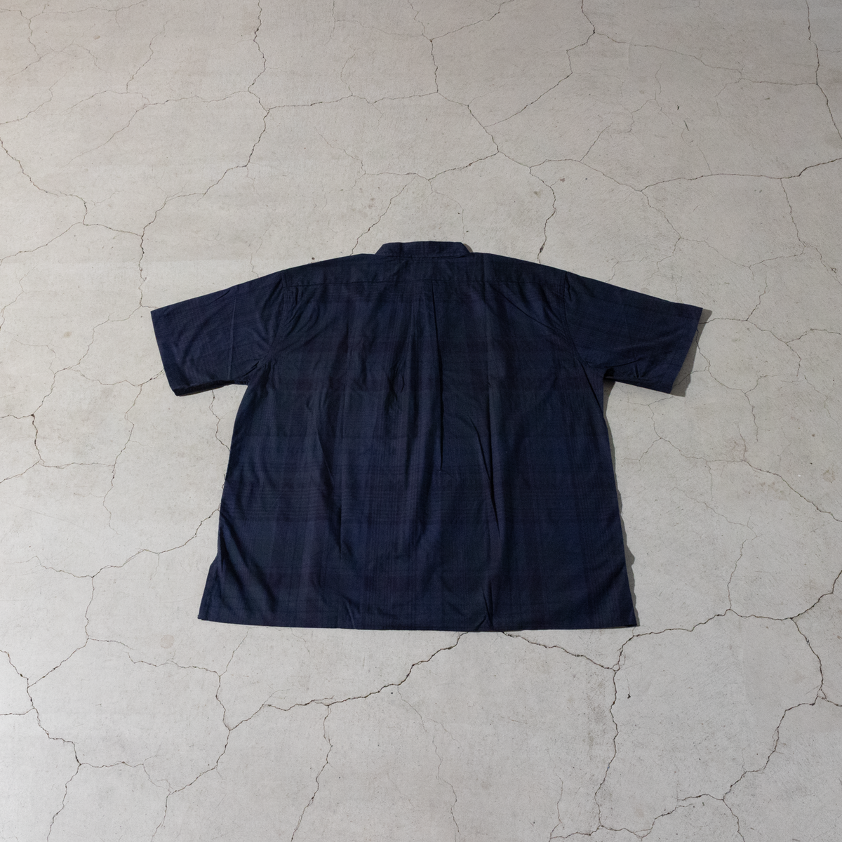 【Open Collar Short Sleeve Shirt (Madras Overdye)】