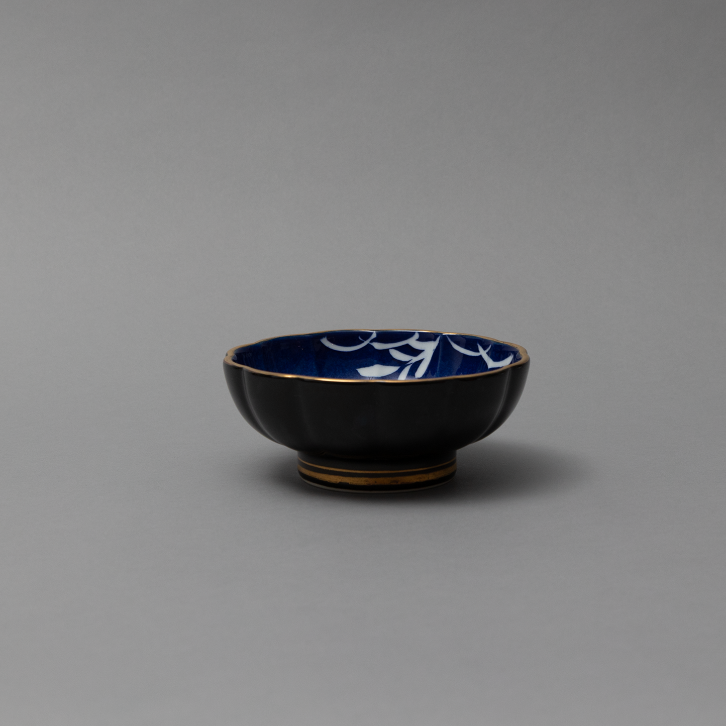 黒釉渕金吹芦  向付 (21525)　