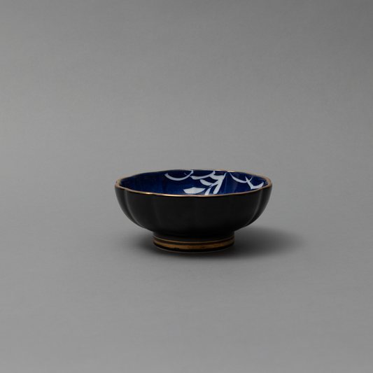 黒釉渕金吹芦  向付 (21525)　
