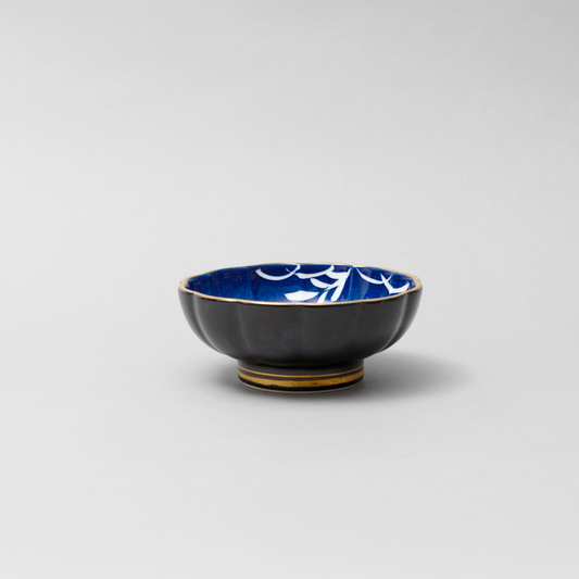 黒釉渕金吹芦  向付 (21525)　