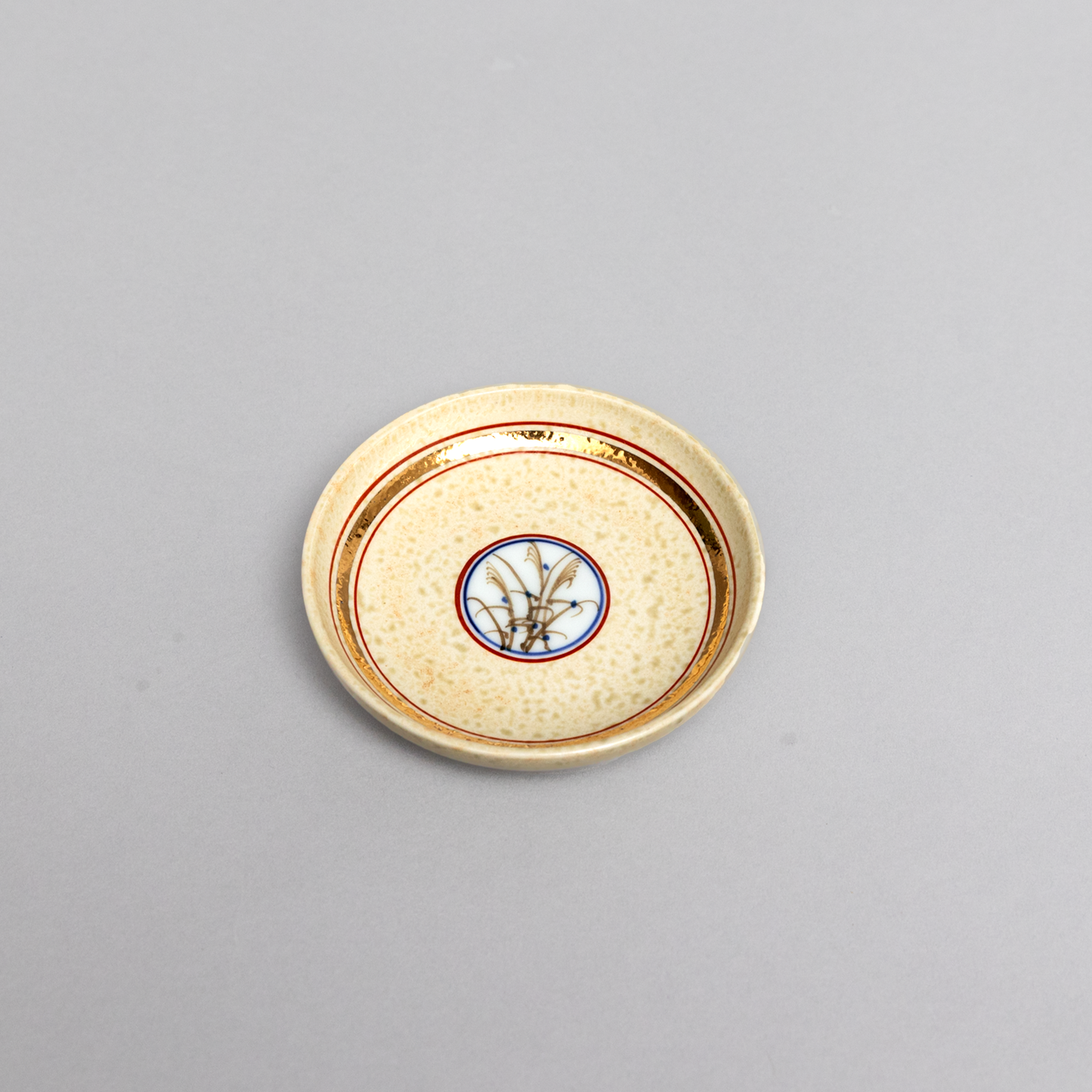 内芦絵金赤線 小皿 (21838)