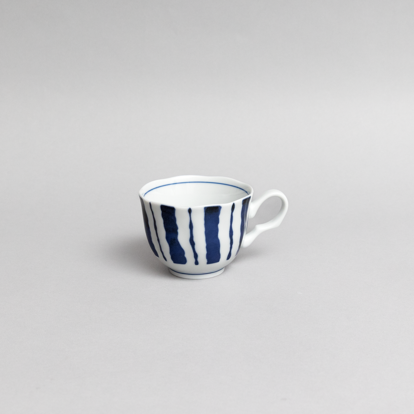 縞十草 コーヒー碗皿 (43055)