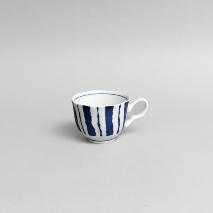 縞十草 コーヒー碗皿 (43055)
