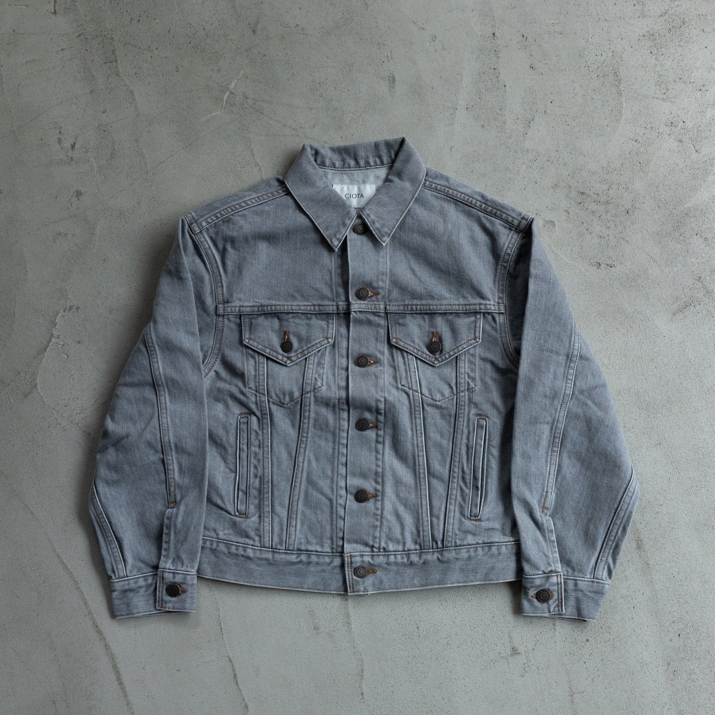 4 Pocket Denim Jacket(LIGHT GRAY)