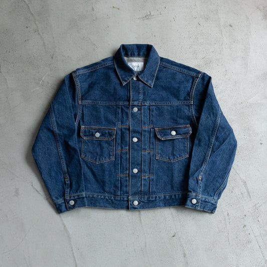 Double Pocket Denim Jacket(DARK BLUE)
