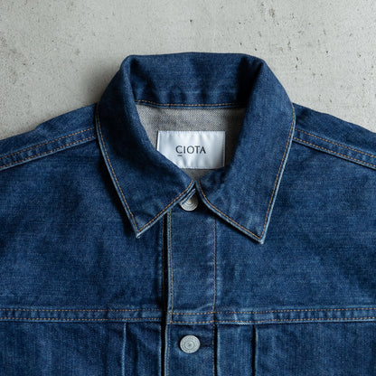 Double Pocket Denim Jacket(DARK BLUE)
