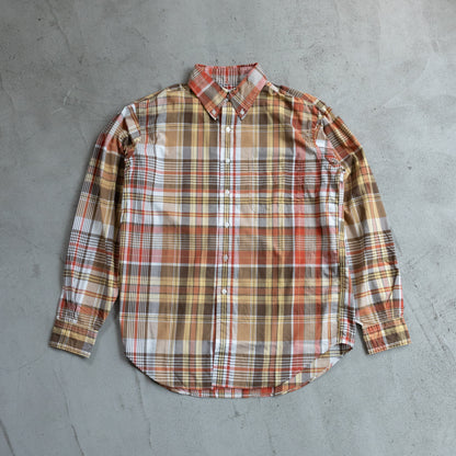 Madras B.D Shirt(BROWN）