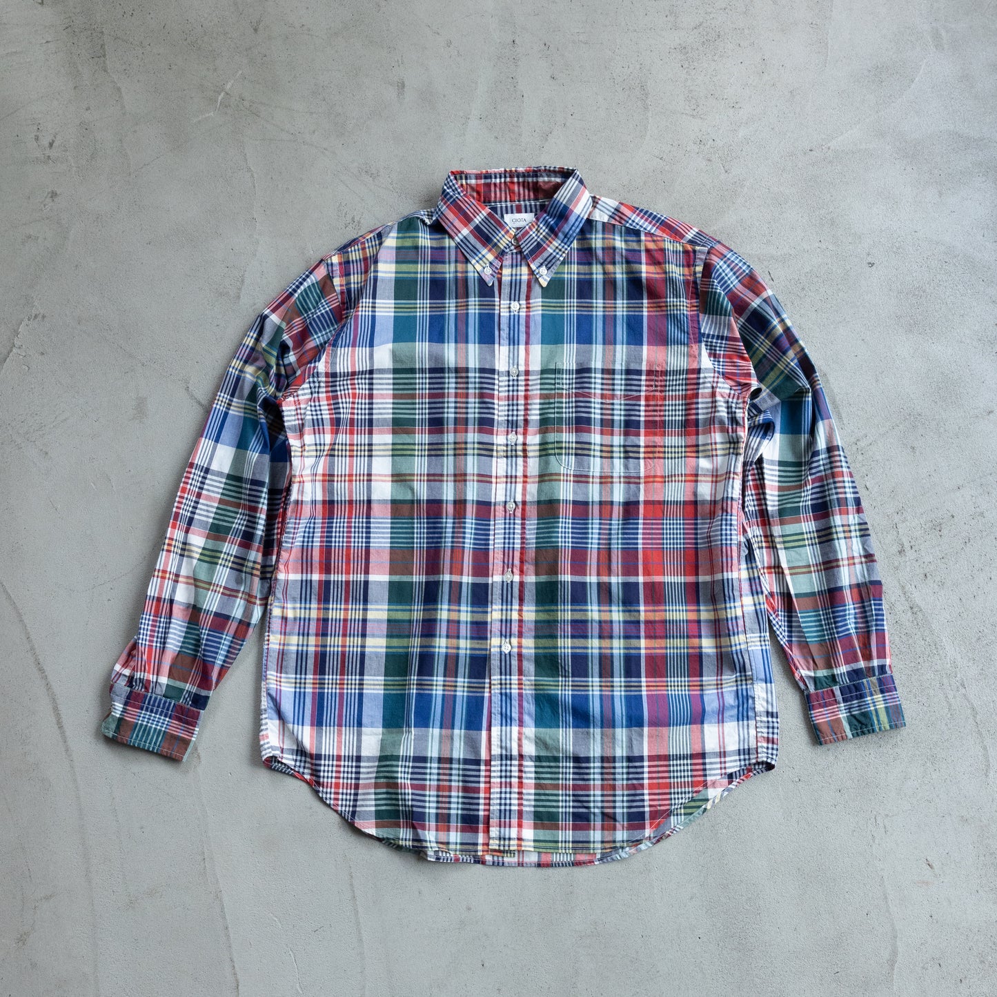 Madras B.D Shirt(RED）