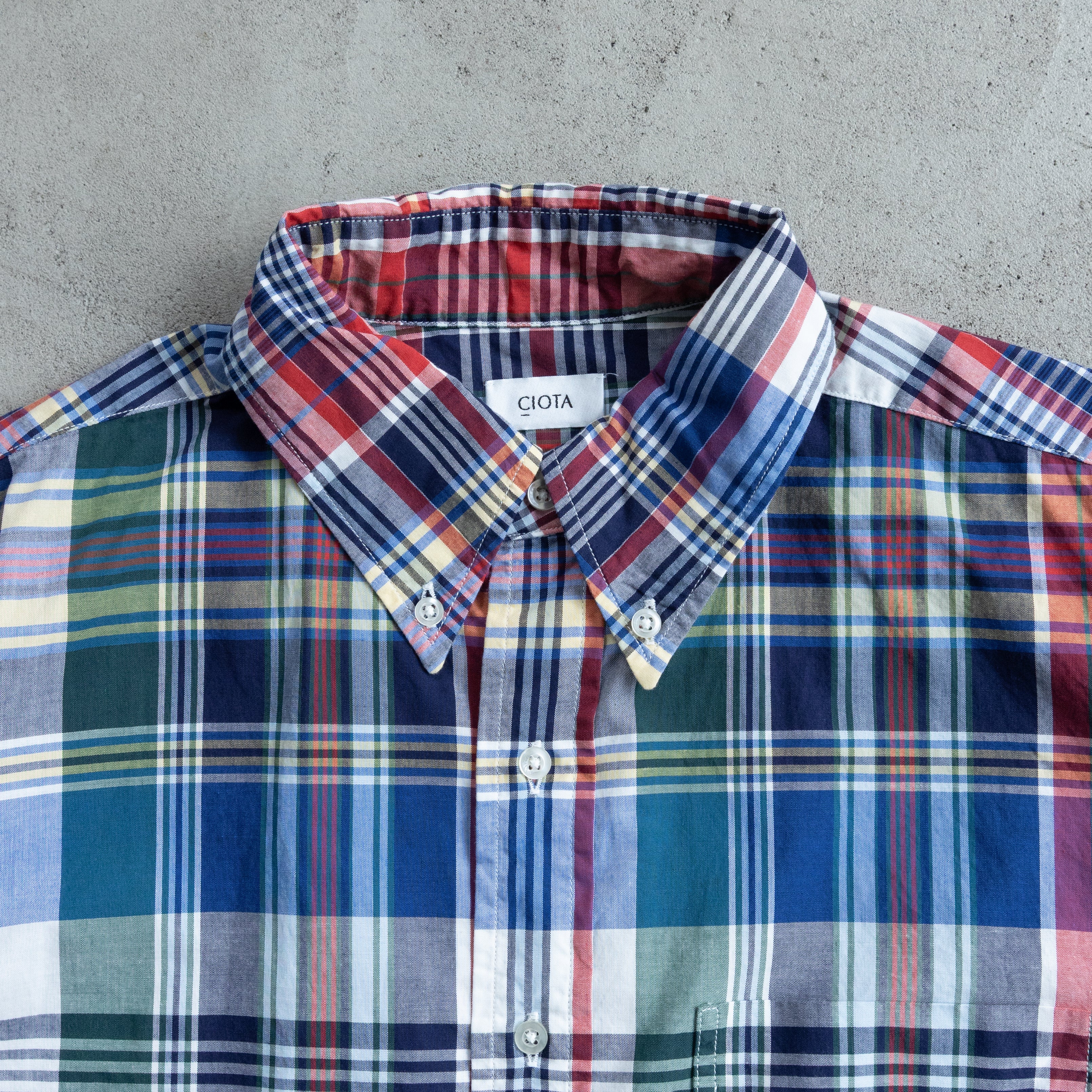 Madras B.D Shirt(RED） – PASS THE BATON ONLINE SHOP