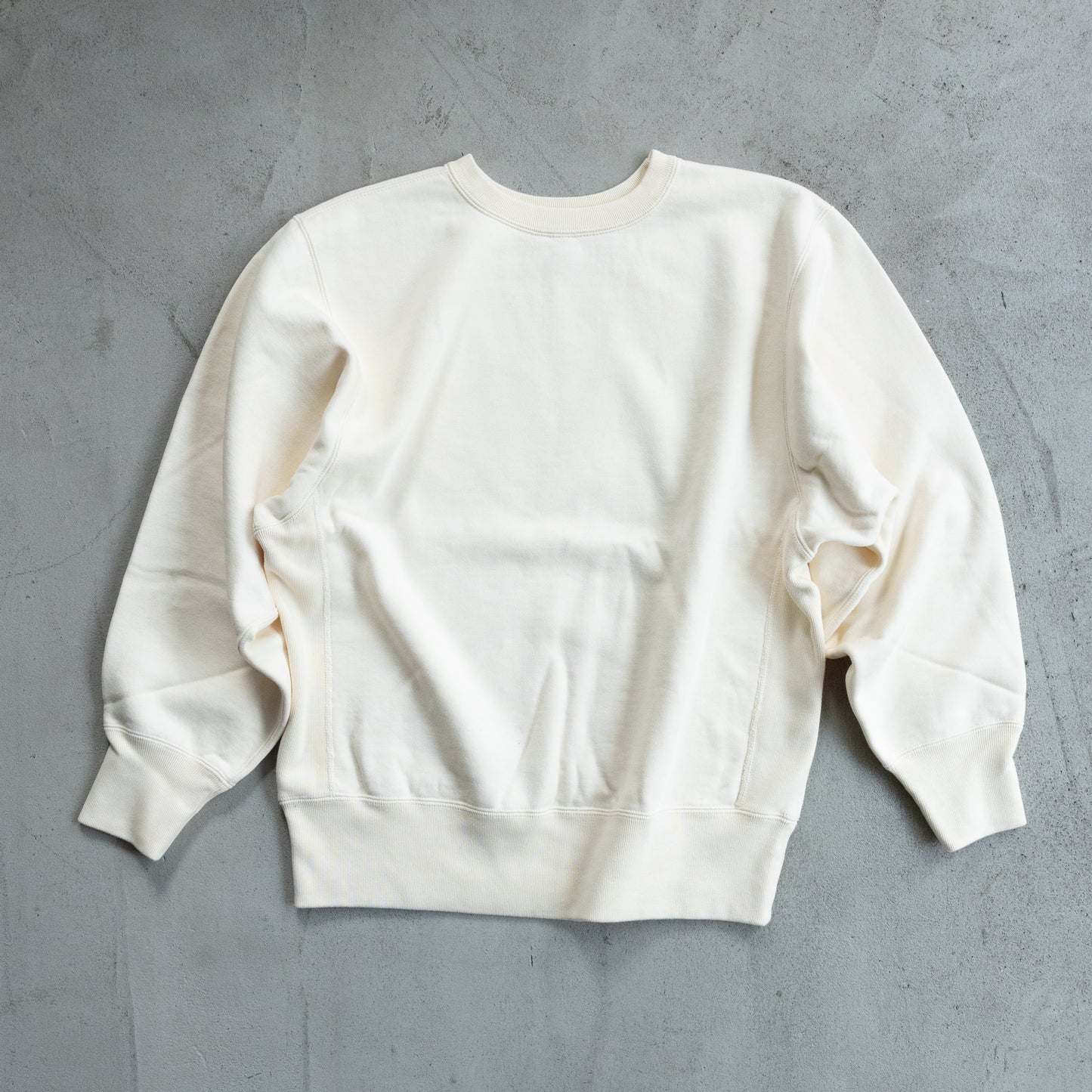 Crewneck Sweat Shirt(IVORY) (Brushed Lining)