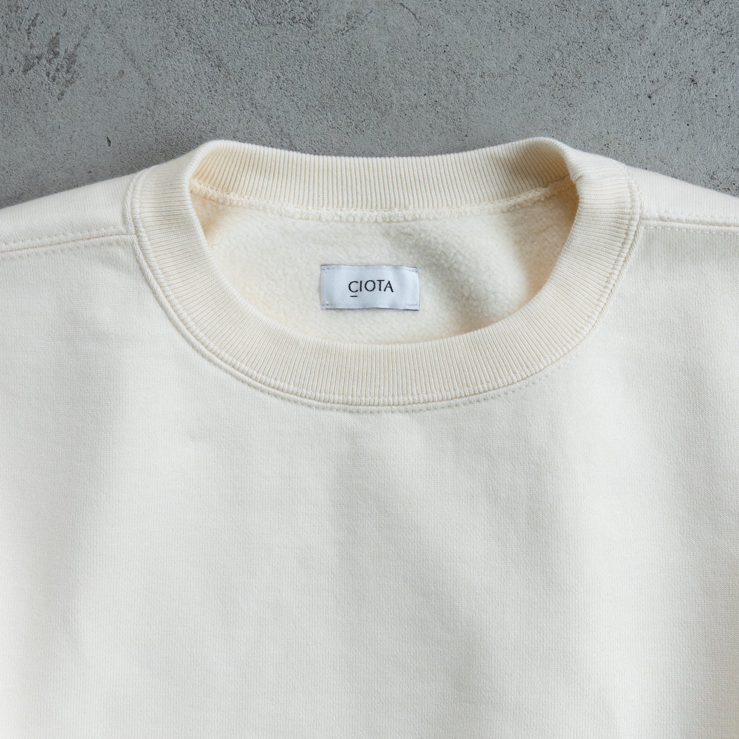 Crewneck Sweat Shirt(IVORY) (Brushed Lining)