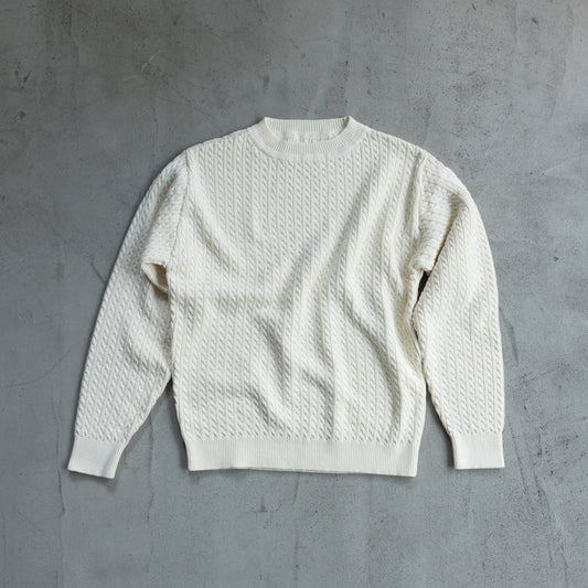 Cable-Knit Sweater(OFF WHITE)
