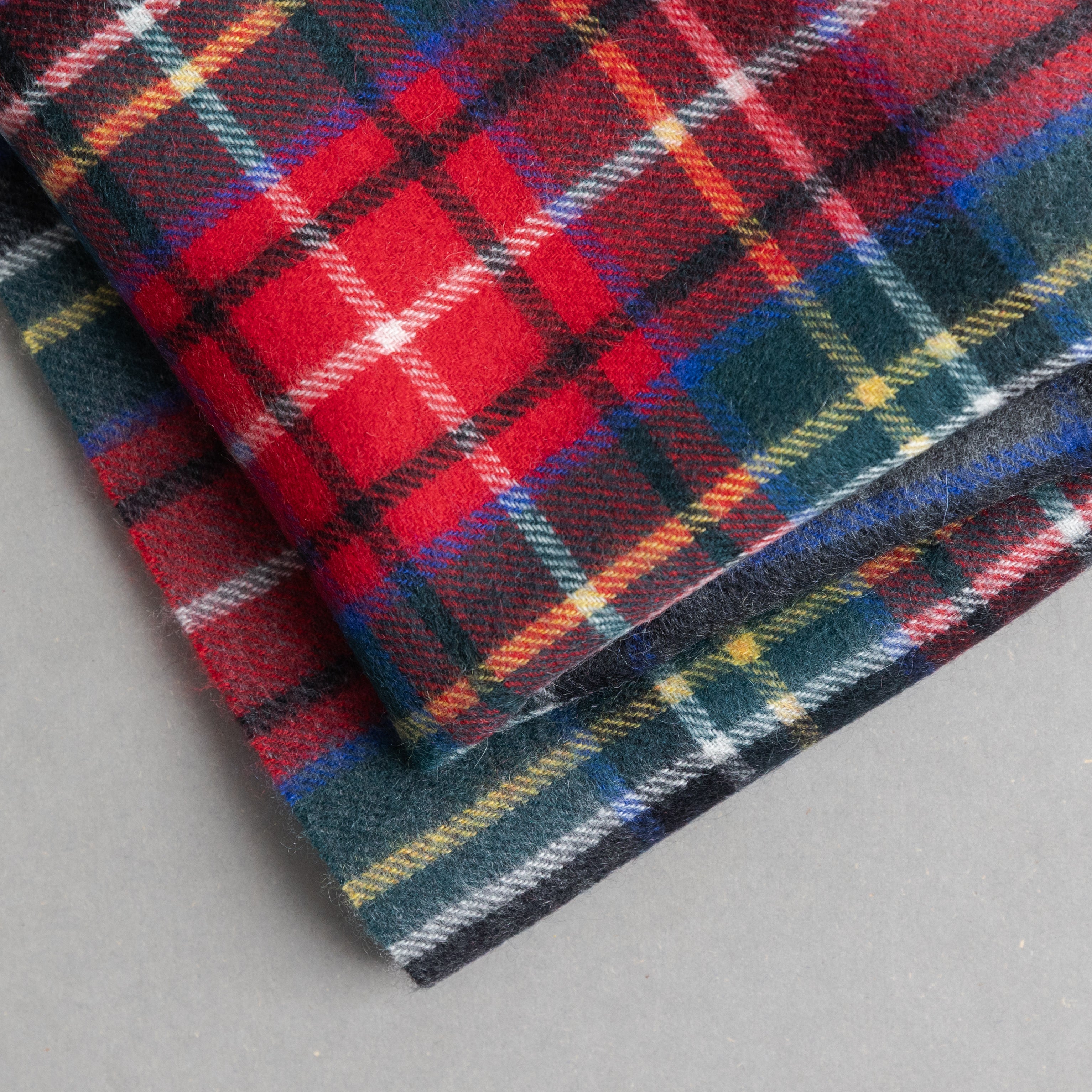 カシミヤ100％チェックストール_グレータータン – PASS THE BATON