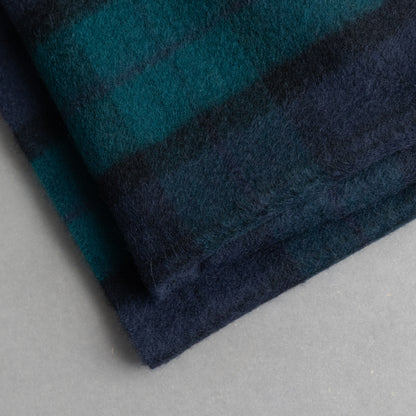 カシミヤ100％チェックストール_ブラックウォッチ