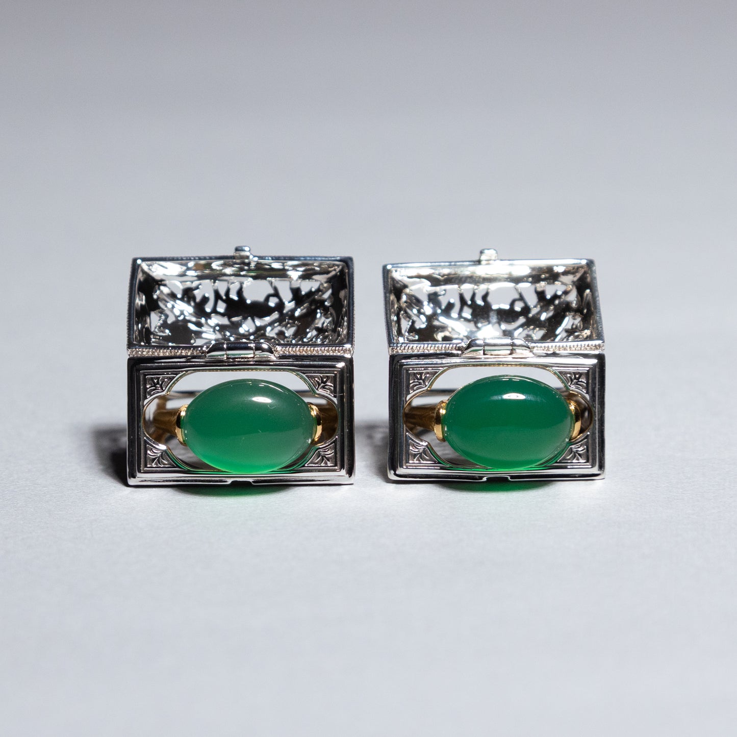 【限定復刻版】Treasure box ring グリーンアゲート