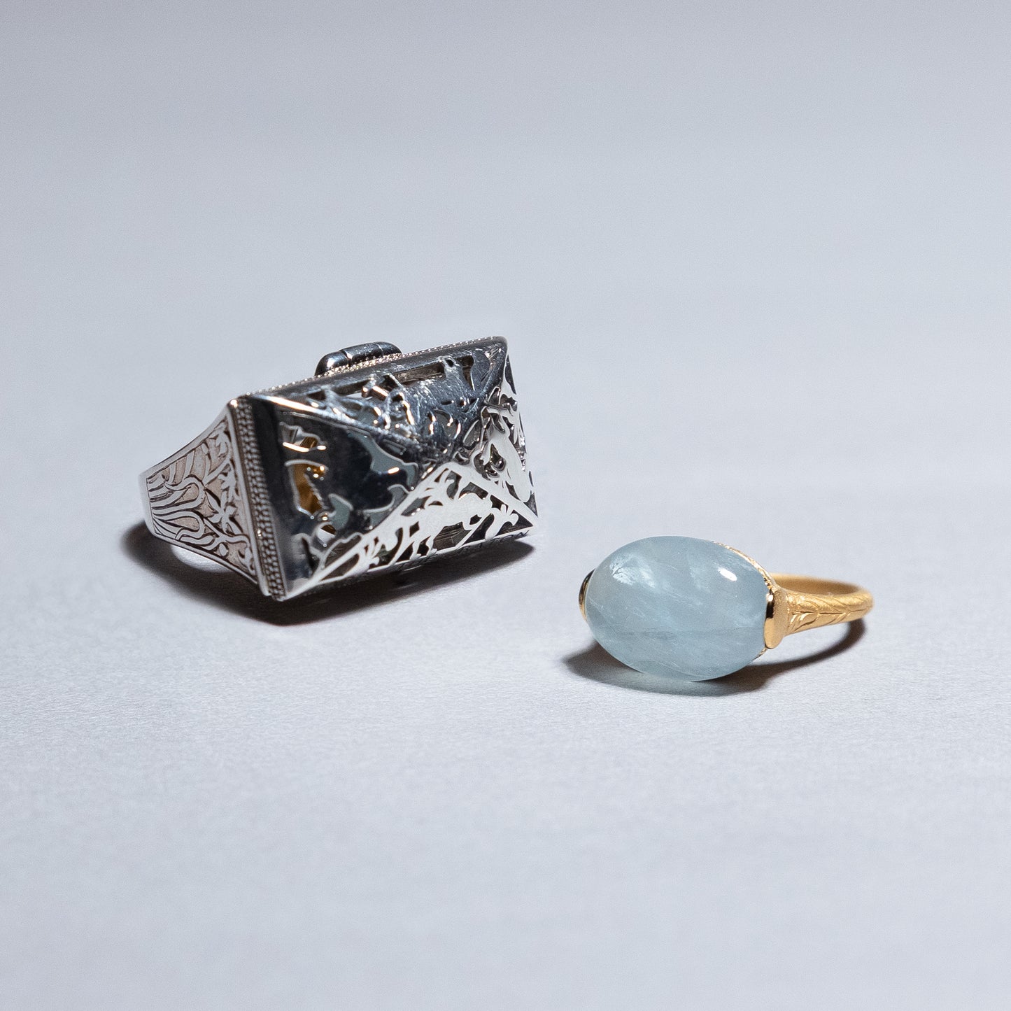 【限定復刻版】Treasure box ring アクアマリン