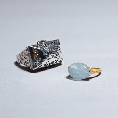 【限定復刻版】Treasure box ring アクアマリン