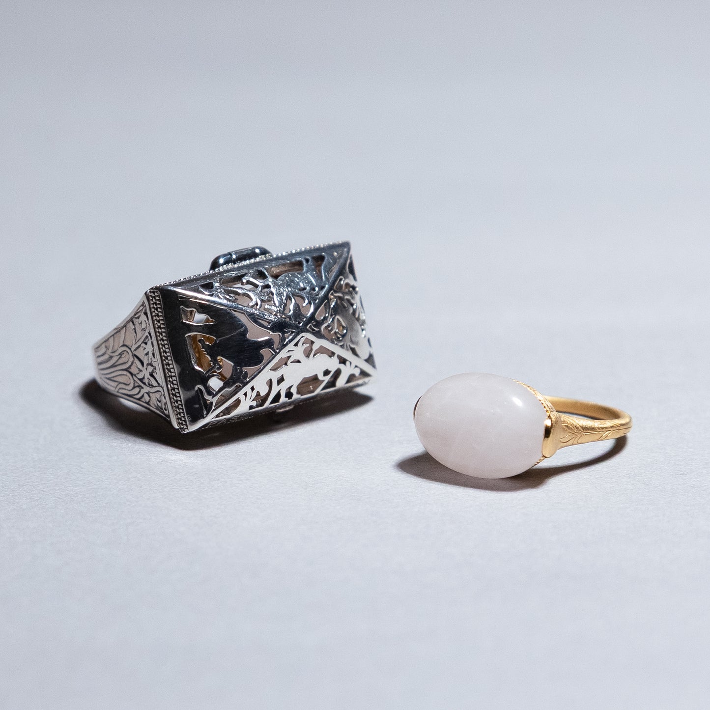 【限定復刻版】Treasure box ring ローズクォーツ