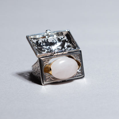 【限定復刻版】Treasure box ring ローズクォーツ