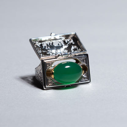 【限定復刻版】Treasure box ring グリーンアゲート