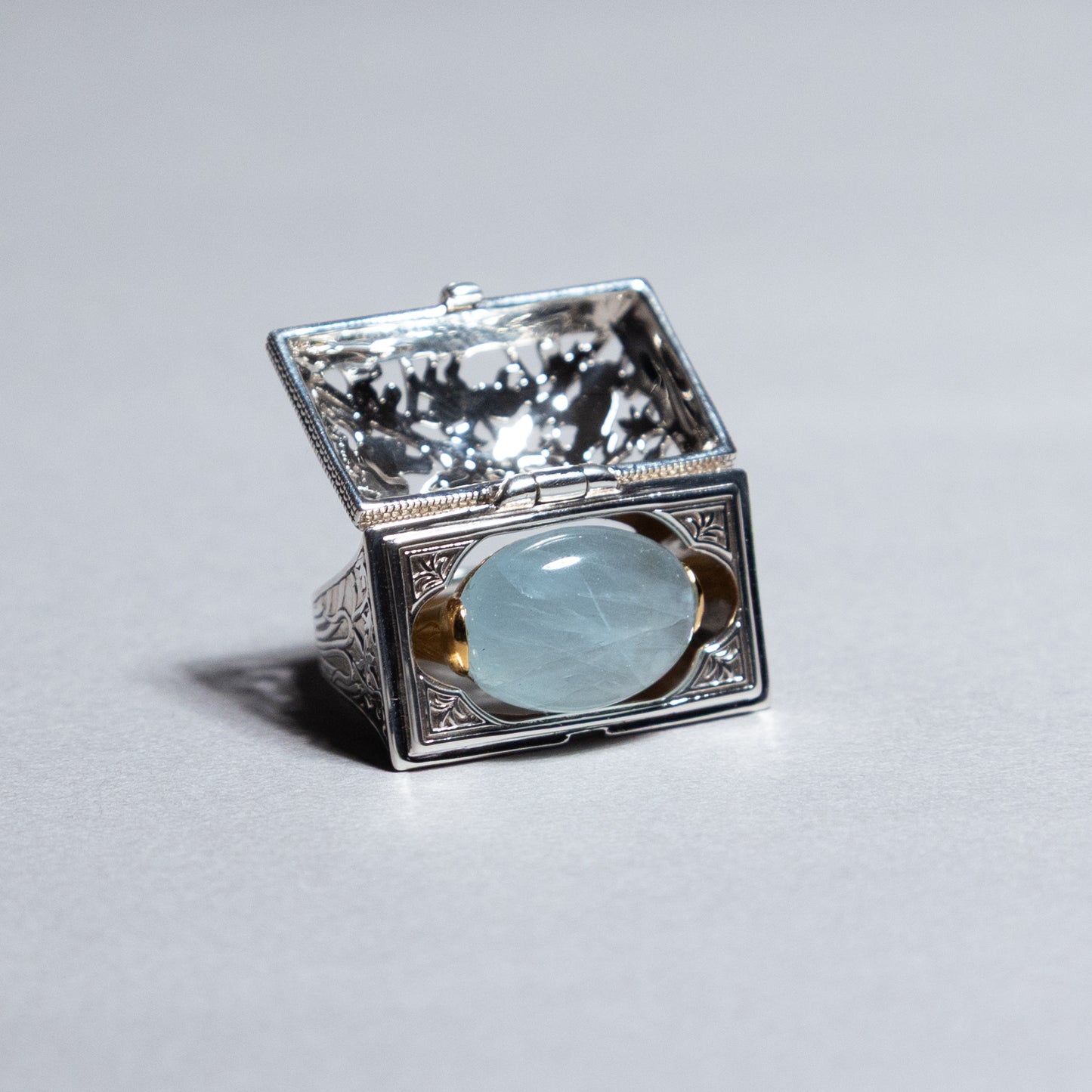 【限定復刻版】Treasure box ring アクアマリン