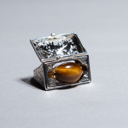 【限定復刻版】Treasure box ring タイガーアイ