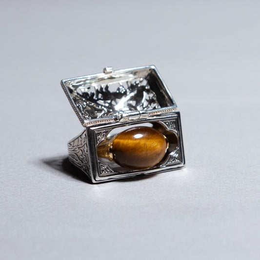 【限定復刻版】Treasure box ring タイガーアイ