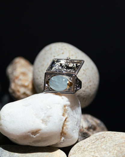 【限定復刻版】Treasure box ring アクアマリン