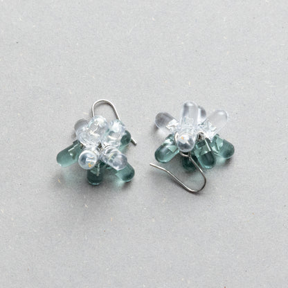 電子部品のお花ピアス/GREEN/CL