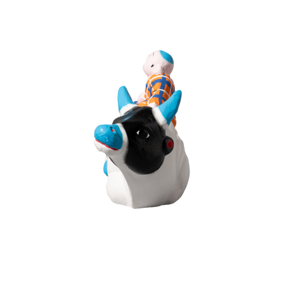 伏見人形  牛乗り童子
