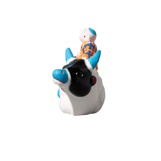 伏見人形  牛乗り童子