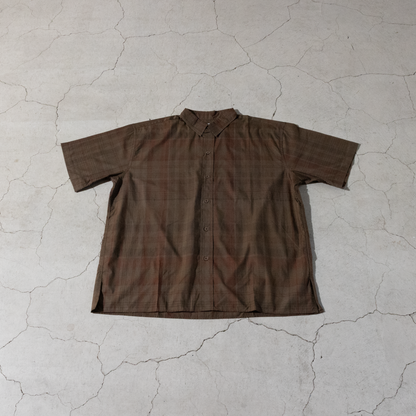 【Regular Collar Short Sleeve Shirt (Madras Overdye)】