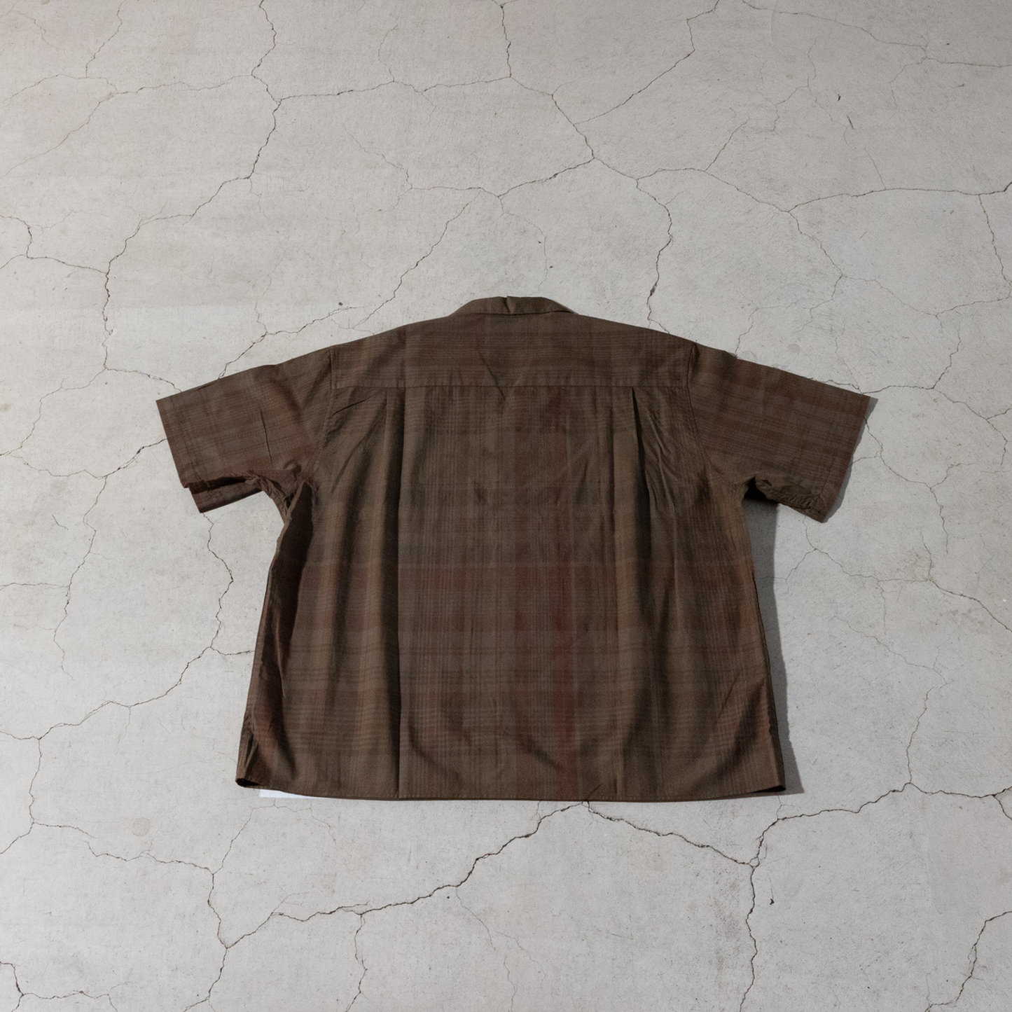 【Regular Collar Short Sleeve Shirt (Madras Overdye)】