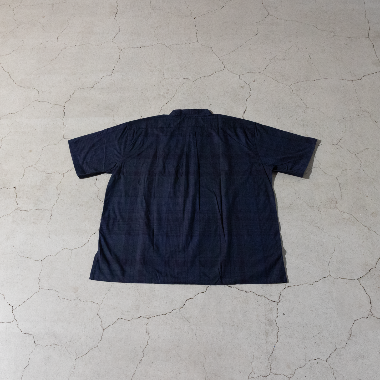 【Open Collar Short Sleeve Shirt (Madras Overdye)】
