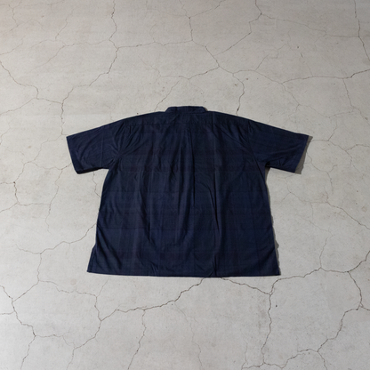 【Open Collar Short Sleeve Shirt (Madras Overdye)】