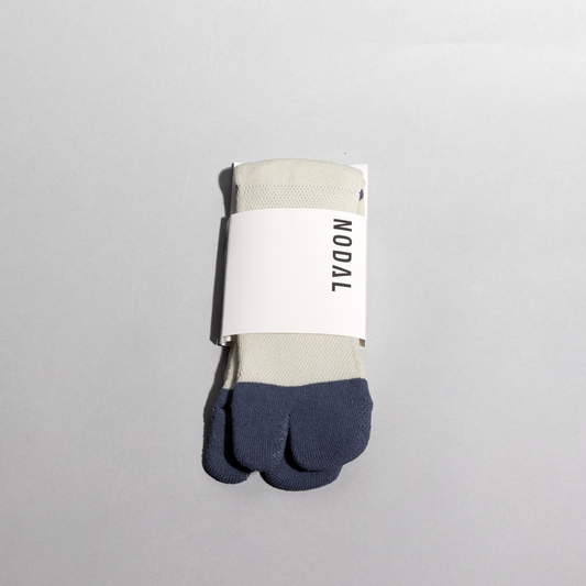 Cotten Linen Bicolor Socks (NavyGray)