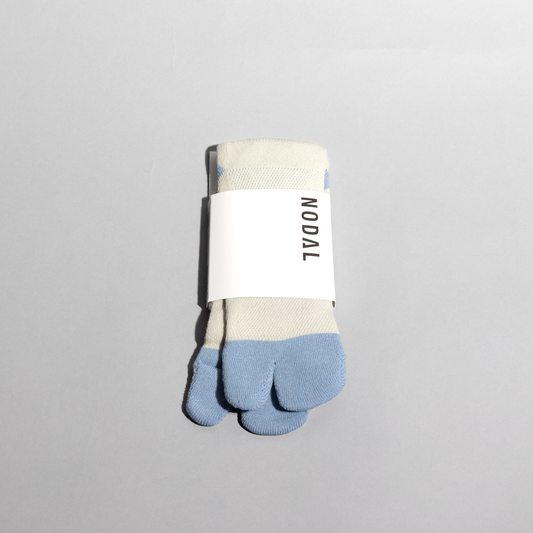 Cotten Linen Bicolor Socks (Sax)